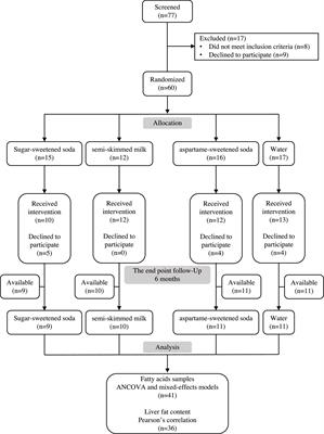 Effects of sugar-sweetened soda on plasma saturated and monounsaturated fatty acids in individuals with obesity: A randomized study